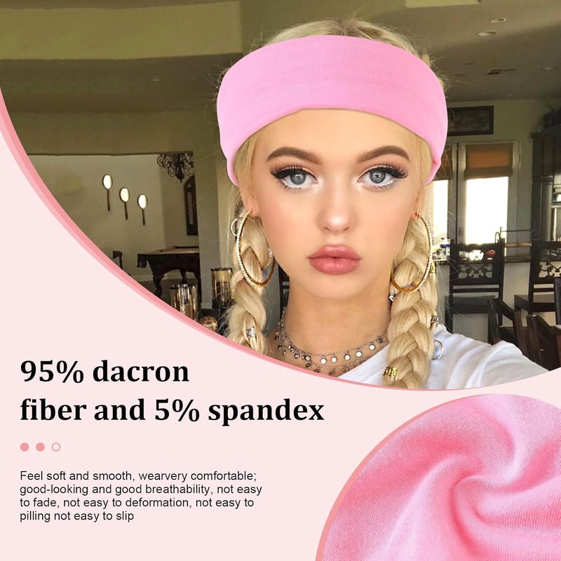 Luuao 12 Pcs Stretchy Sport Headbands for Women,Absorbed Sport Headband Soft Twist Knotted Headbands for Yoga, Workout Daily Life - Image 3